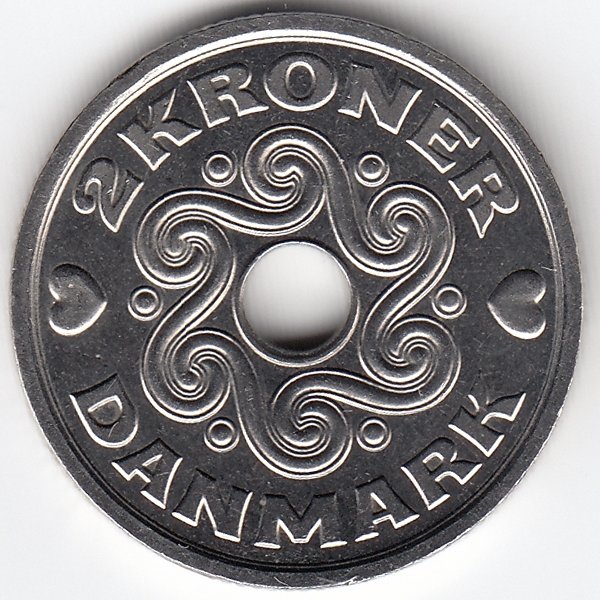 Дания 2 кроны 2000 год