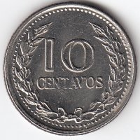 Колумбия 10 сентаво 1973 год