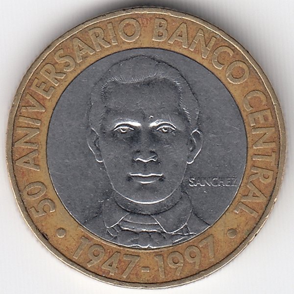 Доминиканская Республика 5 песо 1997 год