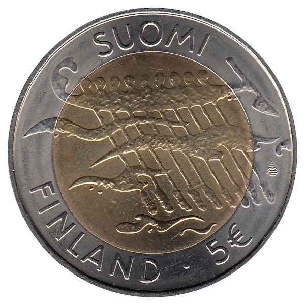 Финляндия 5 евро 2007 год (90 лет независимости Финляндии)