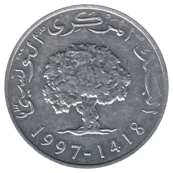 Тунис 5 миллимов 1997 год