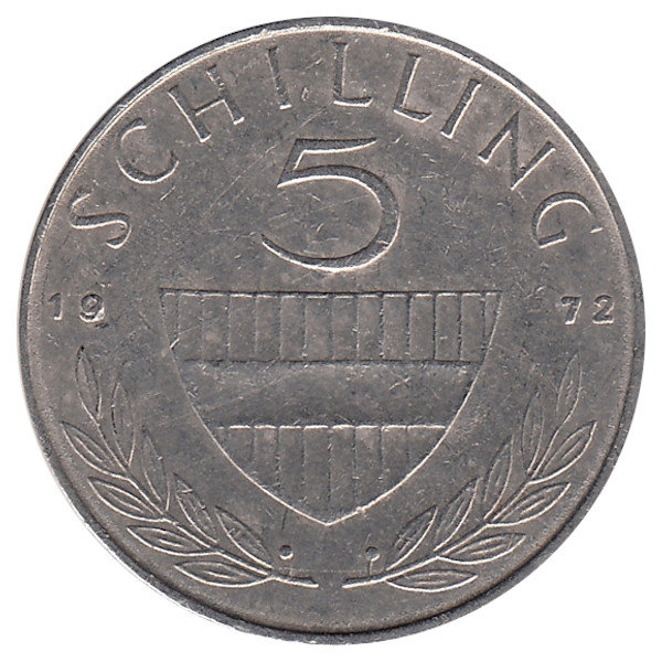 Австрия 5 шиллингов 1972 год