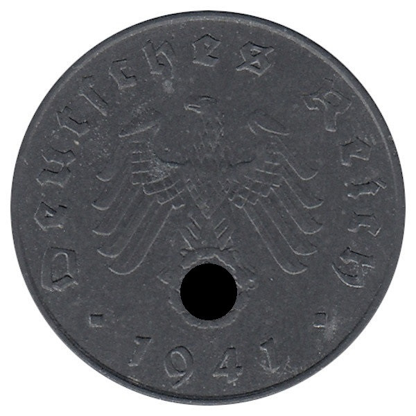Германия (Третий Рейх) 10 рейхспфеннигов 1941 год (J)