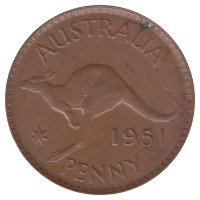 Австралия 1 пенни 1951 год