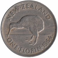 Новая Зеландия 2 шиллинга (флорин) 1964 год