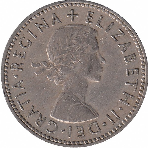 Великобритания 1 шиллинг 1955 год (Английский герб)