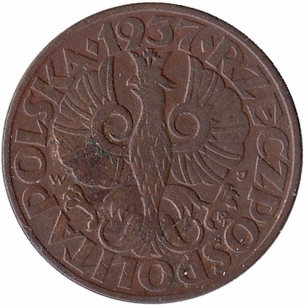 Польша 5 грошей 1937 год