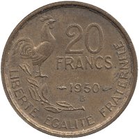 Франция 20 франков 1950 год (B)
