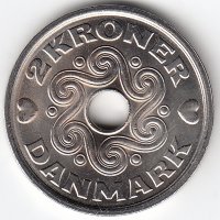 Дания 2 кроны 2001 год