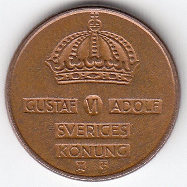 Швеция 1 эре 1960 год