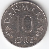 Дания 10 эре 1981 год