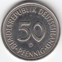 ФРГ 50 пфеннигов 1989 год (D)