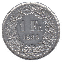 Швейцария 1 франк 1939 год