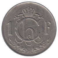 Люксембург 1 франк 1952 год