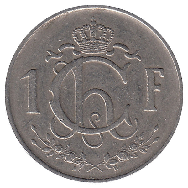 Люксембург 1 франк 1952 год