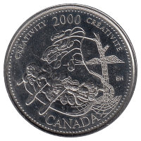 Канада 25 центов 2000 год