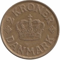Дания 2 кроны 1925 год