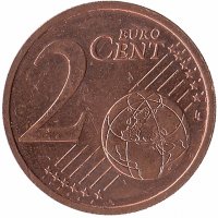 Германия 2 евроцента 2009 год (D)