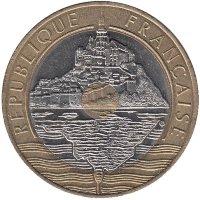 Франция 20 франков 1992 год