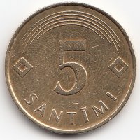 Латвия 5 сантимов 1992 год