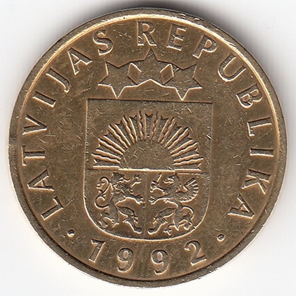 Латвия 5 сантимов 1992 год