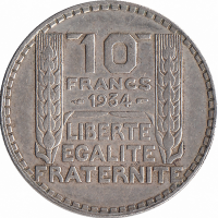 Франция 10 франков 1934 год