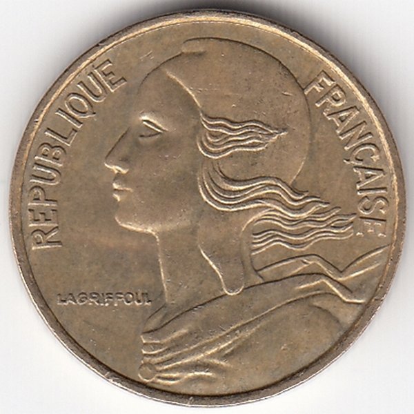 Франция 5 сантимов 1976 год