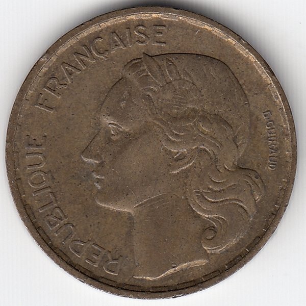 Франция 20 франков 1952 год