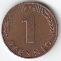 ФРГ 1 пфенниг 1950 год (F)
