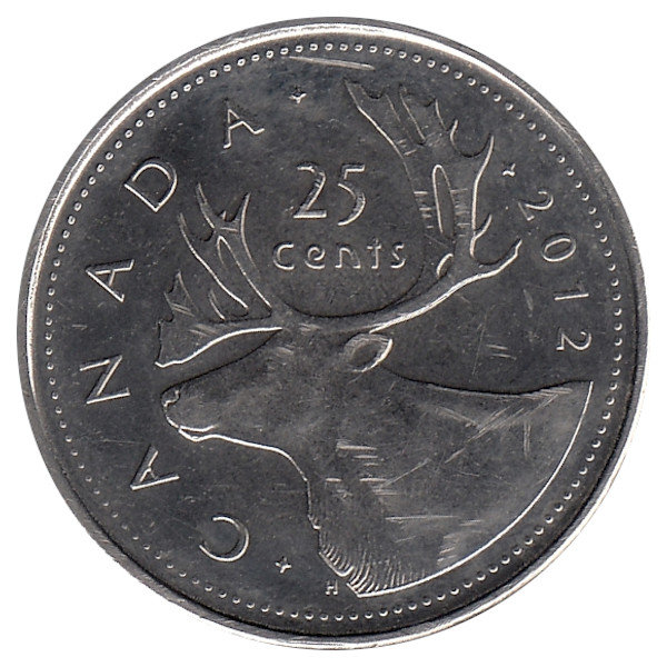 Канада 25 центов 2012 год (UNC)