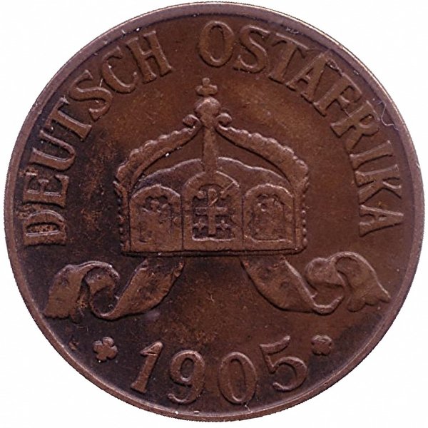 Германская Восточная Африка 1 геллер 1905 год (J)