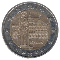 Германия 2 евро 2010 год (A)