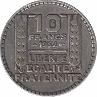Франция 10 франков 1932 год