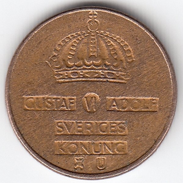 Швеция 1 эре 1963 год