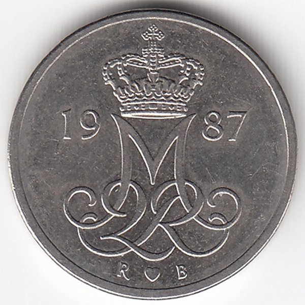 Дания 10 эре 1987 год