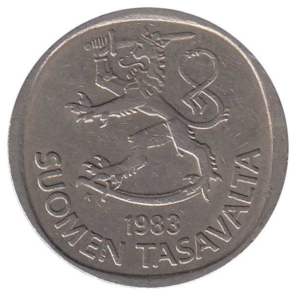Финляндия 1 марка 1983 год "K"