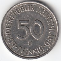 ФРГ 50 пфеннигов 1990 год (D)