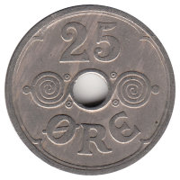 Дания  25 эре  1929 год