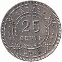 Белиз 25 центов 2003 год