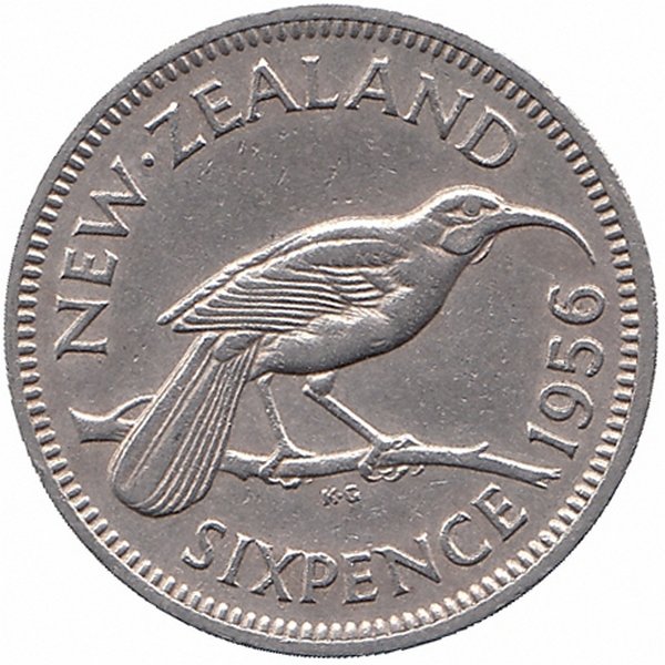 Новая Зеландия 6 пенсов 1956 год
