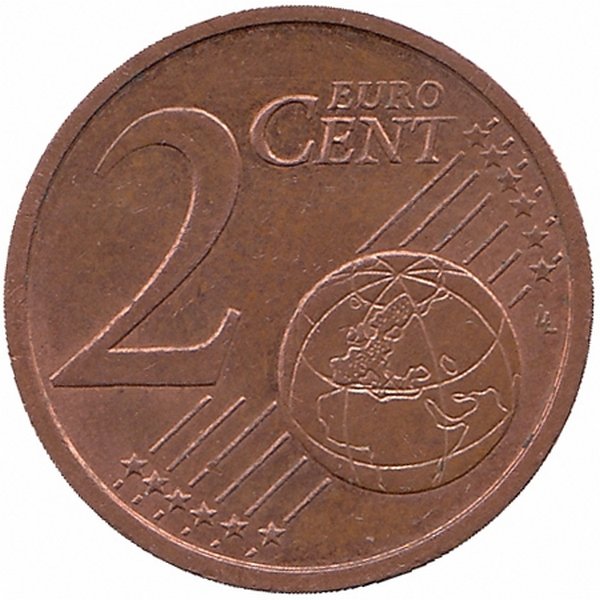 Германия 2 евроцента 2007 год (A)