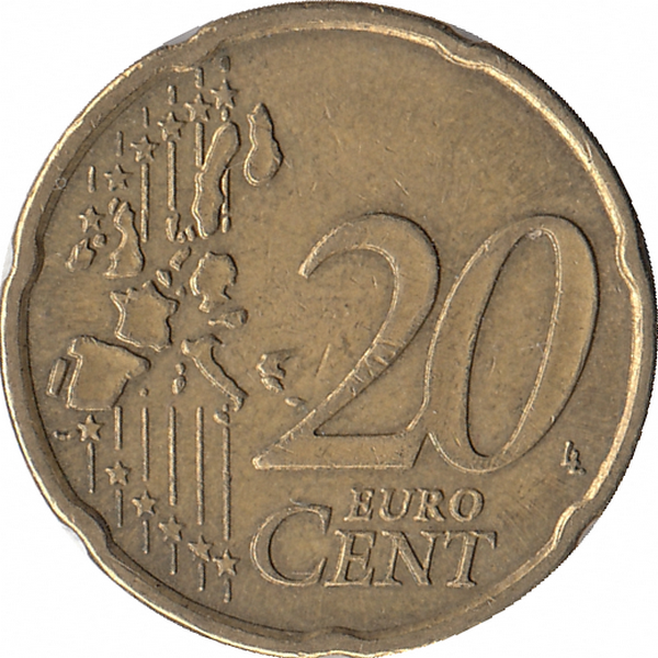 Германия 20 евроцентов 2002 год (J) Германия 20 евроцентов 2002 год (J)
