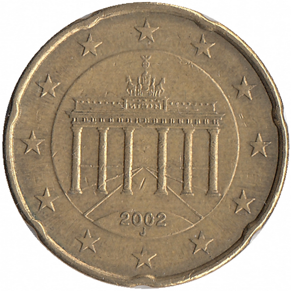 Германия 20 евроцентов 2002 год (J) Германия 20 евроцентов 2002 год (J)