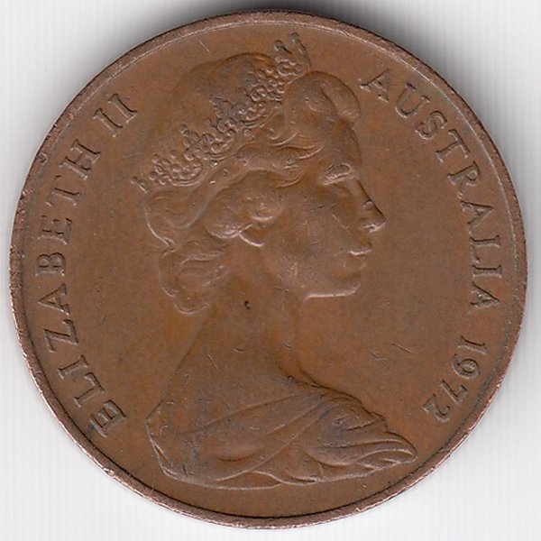 Австралия 2 цента 1972 год