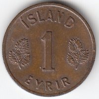 Исландия 1 эйре 1958 год