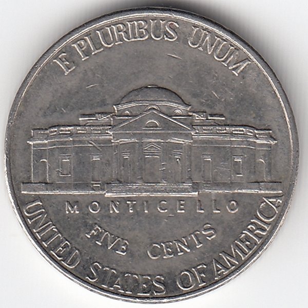 США 5 центов 2001 год (D)