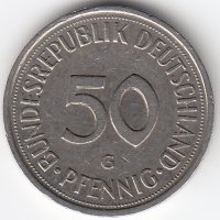 ФРГ 50 пфеннигов 1990 год (G)