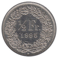 Швейцария 1/2 франка 1995 год