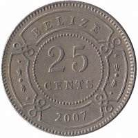 Белиз 25 центов 2007 год