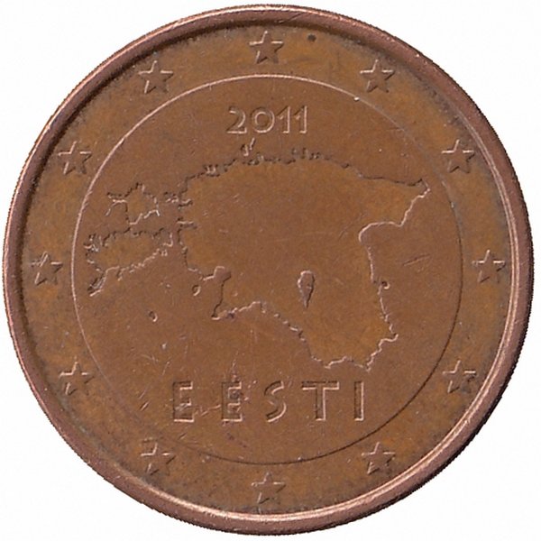 Эстония 5 евроцентов 2011 год